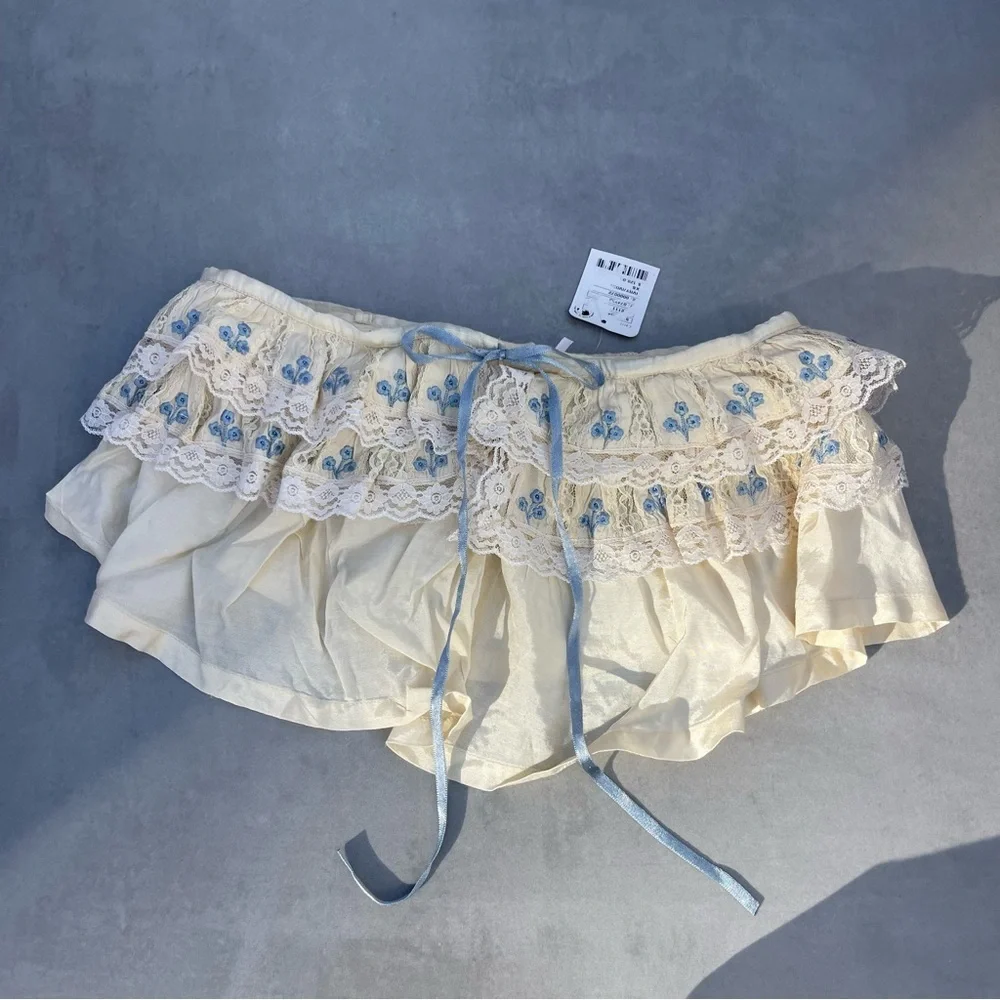 Free People Tailia Embroidered Tube Top